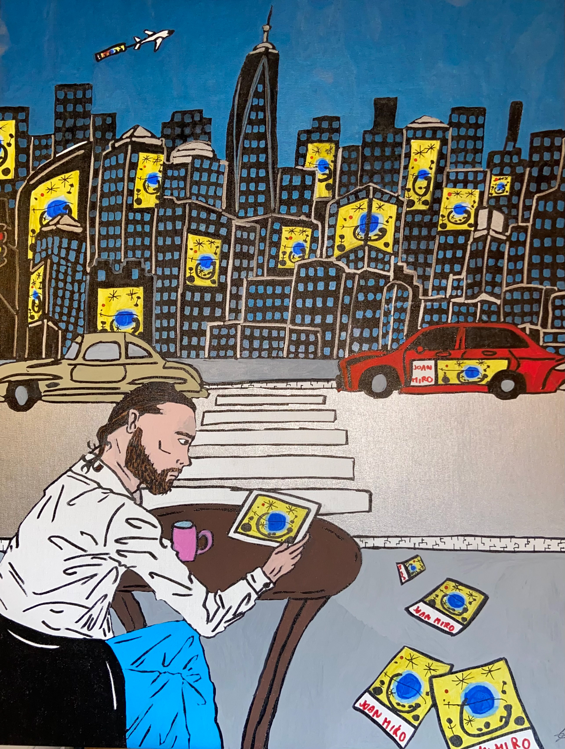 ubiquité des arts, carton entoilé 65X50 cm