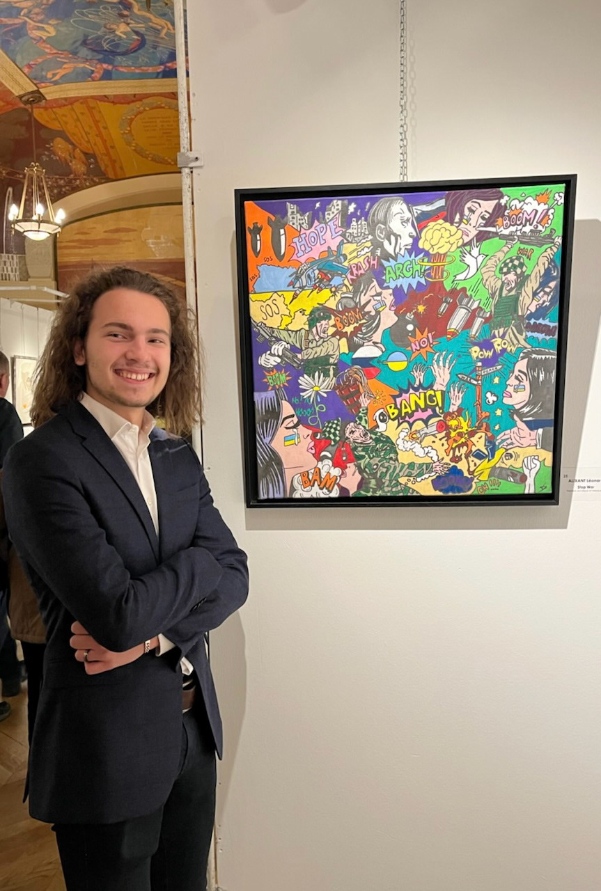 Mairie du 15ème, heureux de présenter ma toile engagée sur l'Ukraine