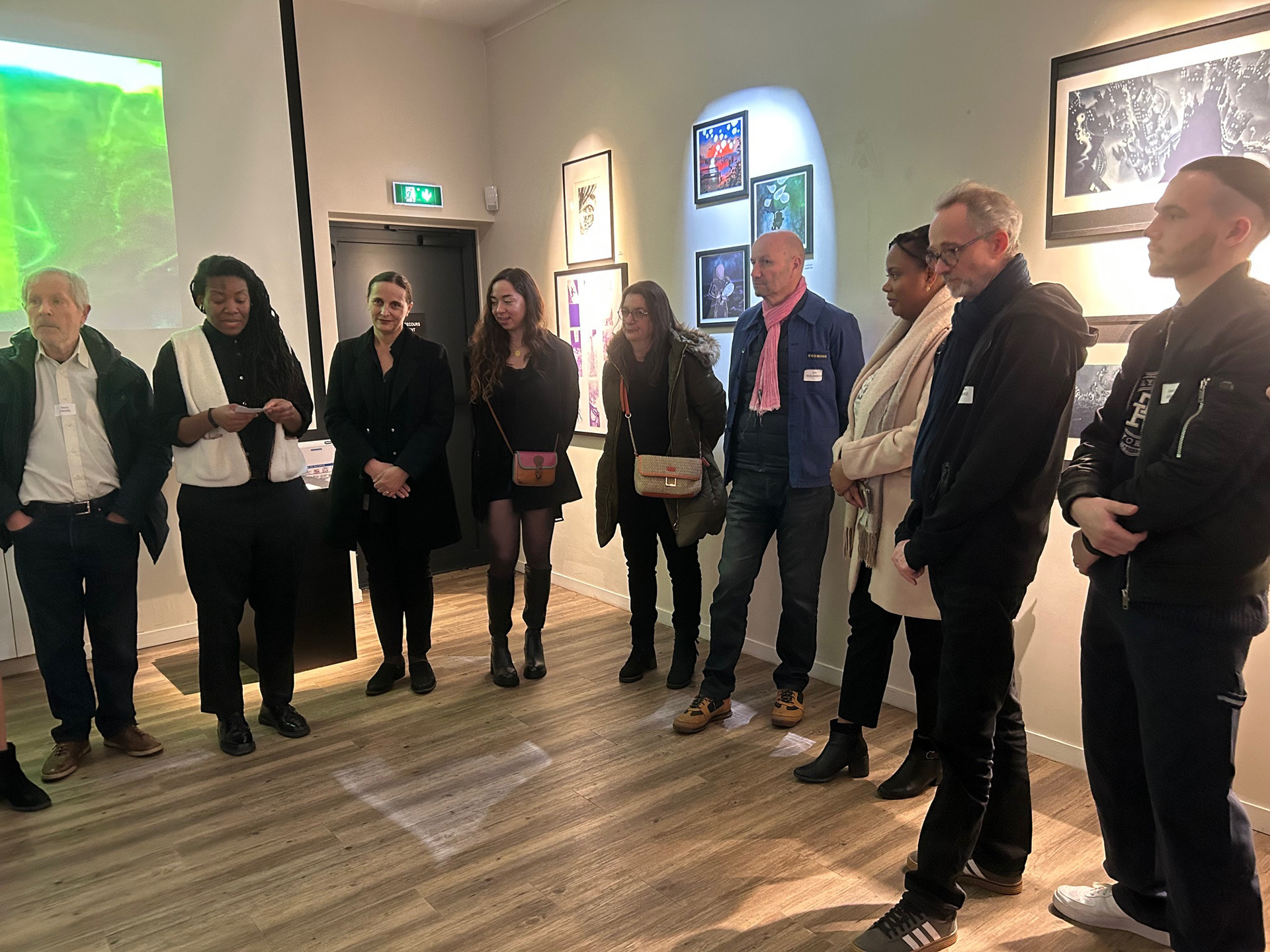 Discours d'ouverture au vernissage avec tous les artistes