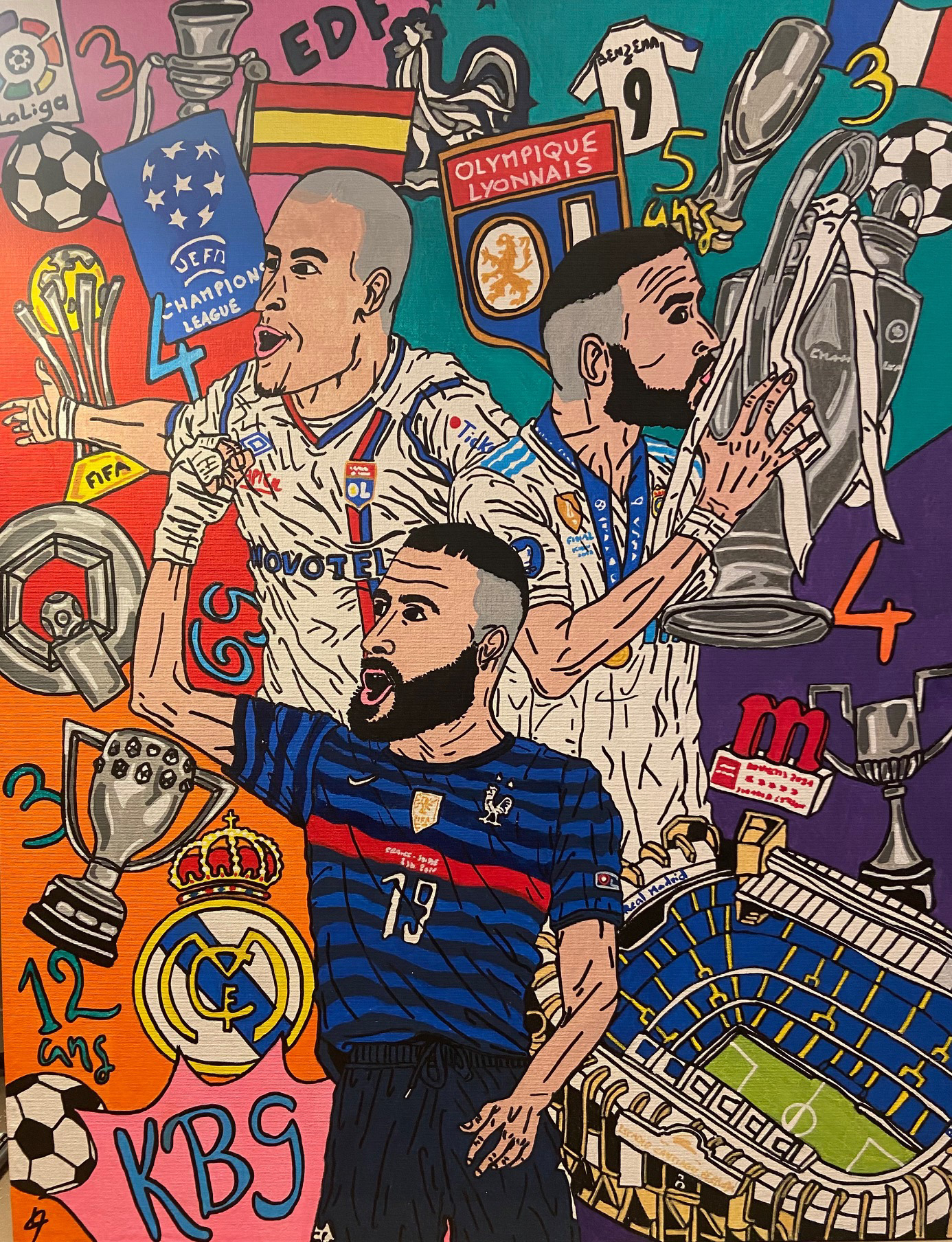 carton entoilé, 65X50cm, KB9