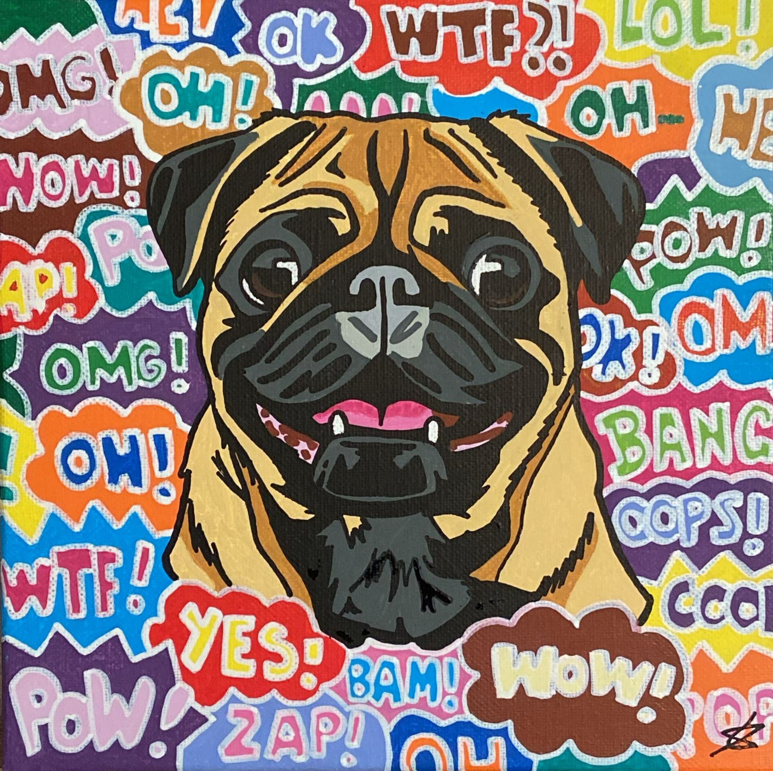 HAPPINESS, 20X20cm, (disponible)