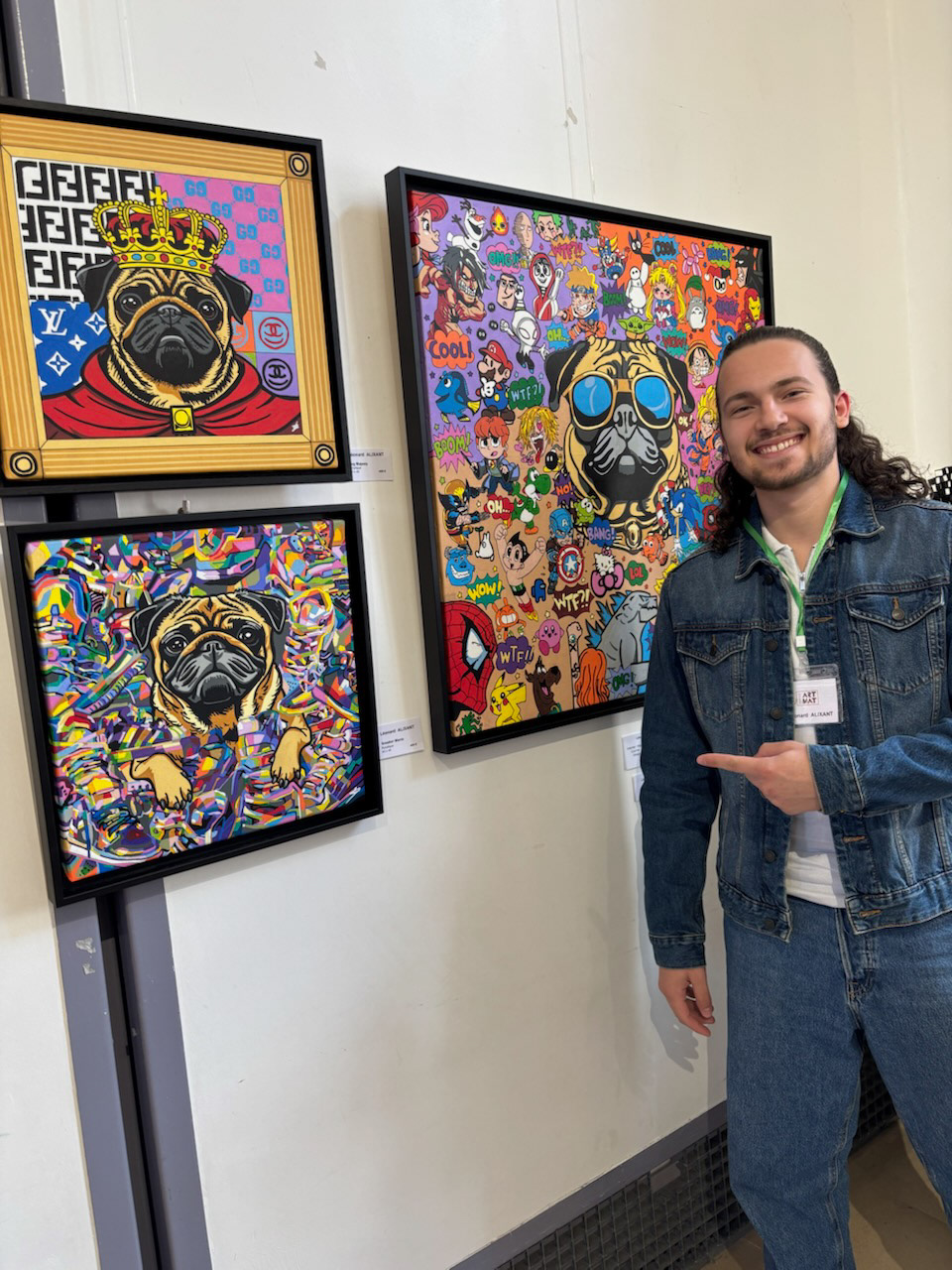 Très heureux de présenter mes toiles dans ce beau salon