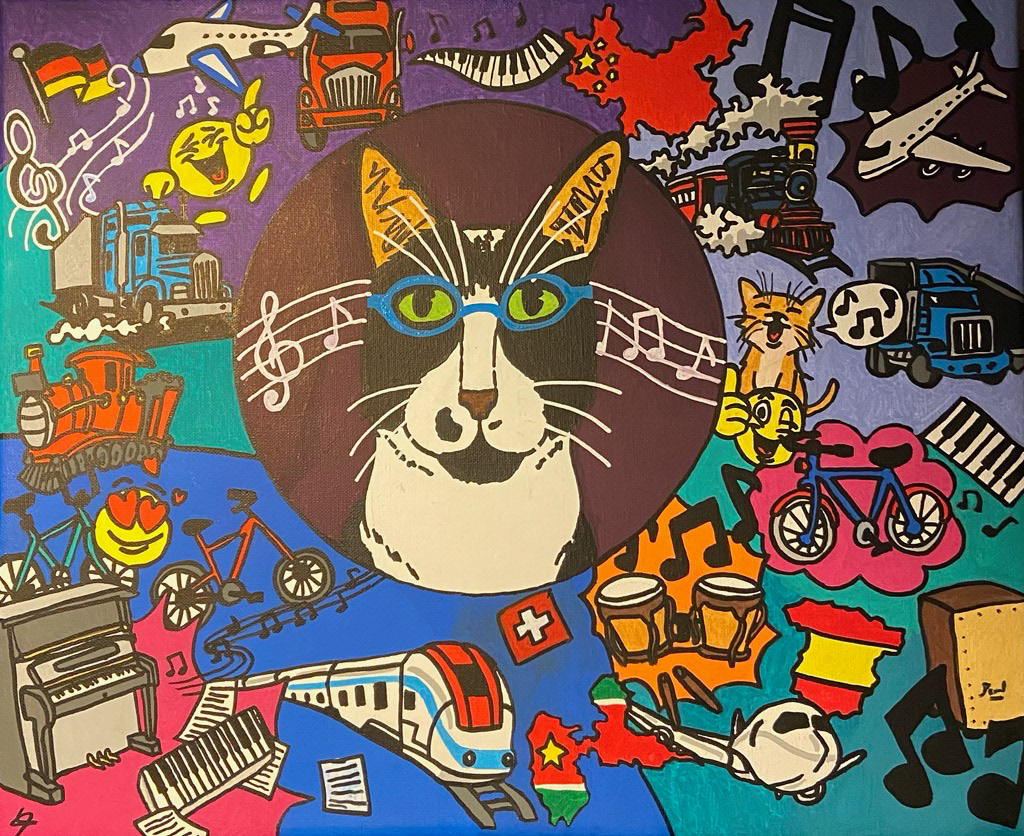 T, commande pour Tristan, 48X36 cm 