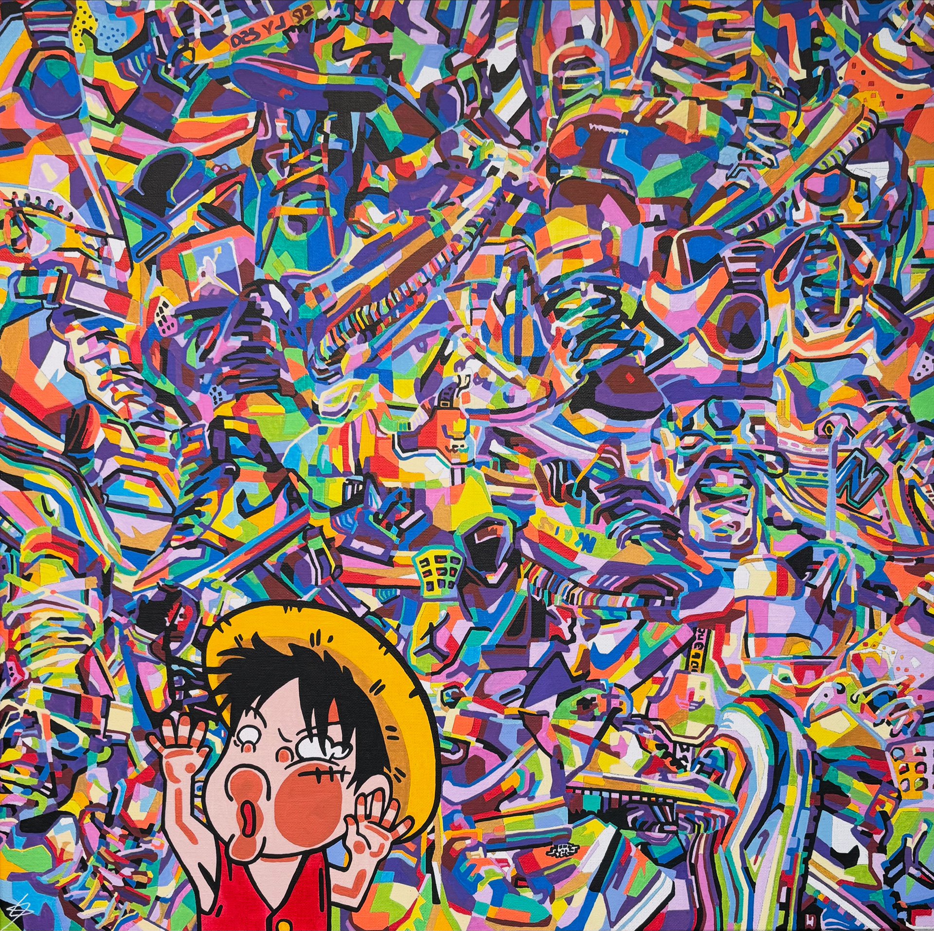 TRAPPED, 60X60cm, (disponible)