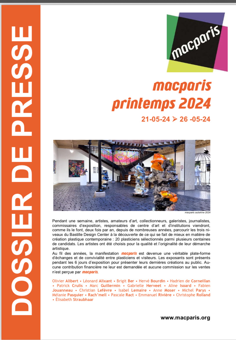 Venez me retrouver au Mac Paris à Bastille en mai prochain!