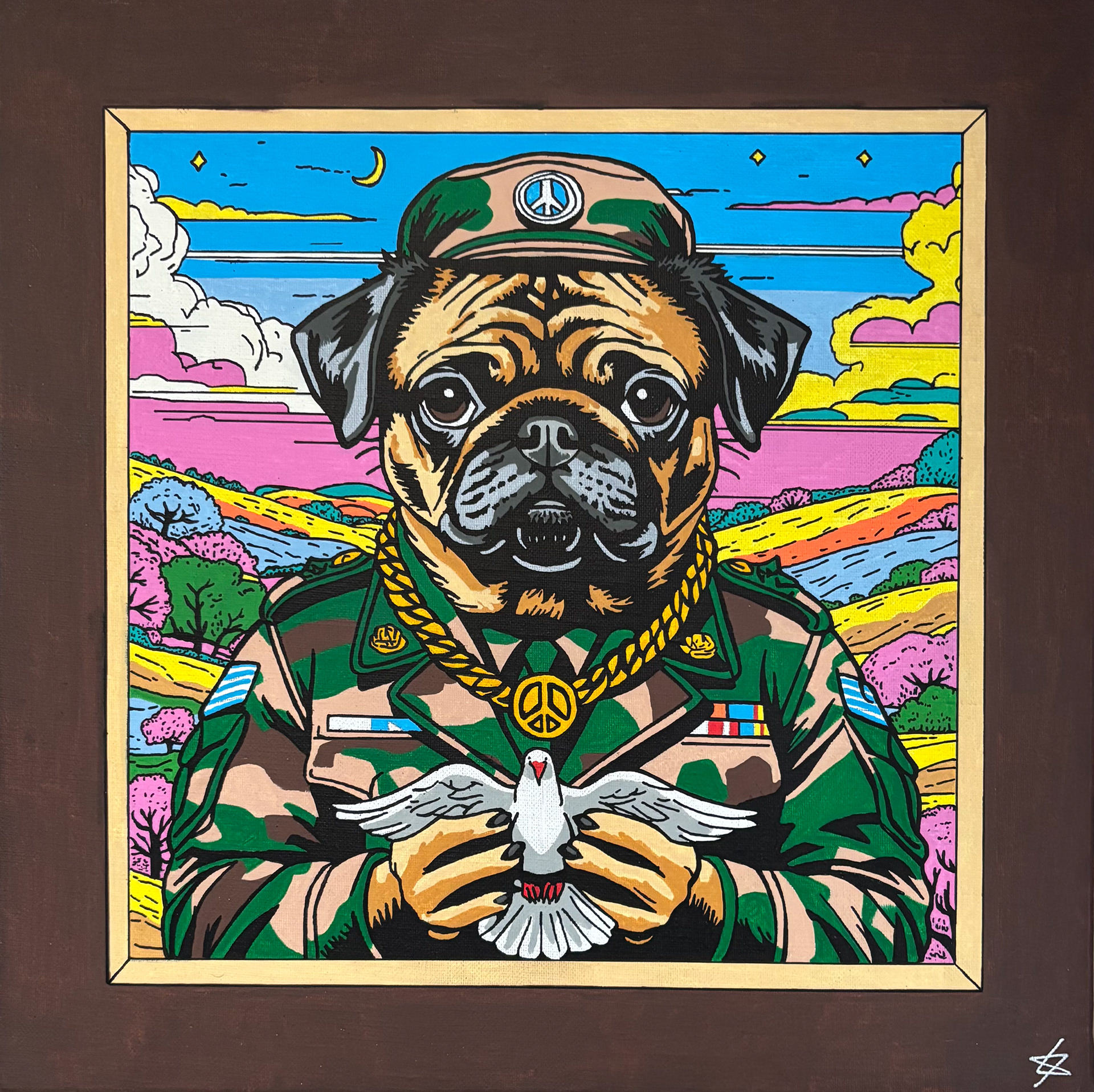 Toile exposée à la galerie