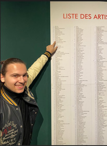 heureux de voir mon nom inscrit dan la liste des artistes du salon