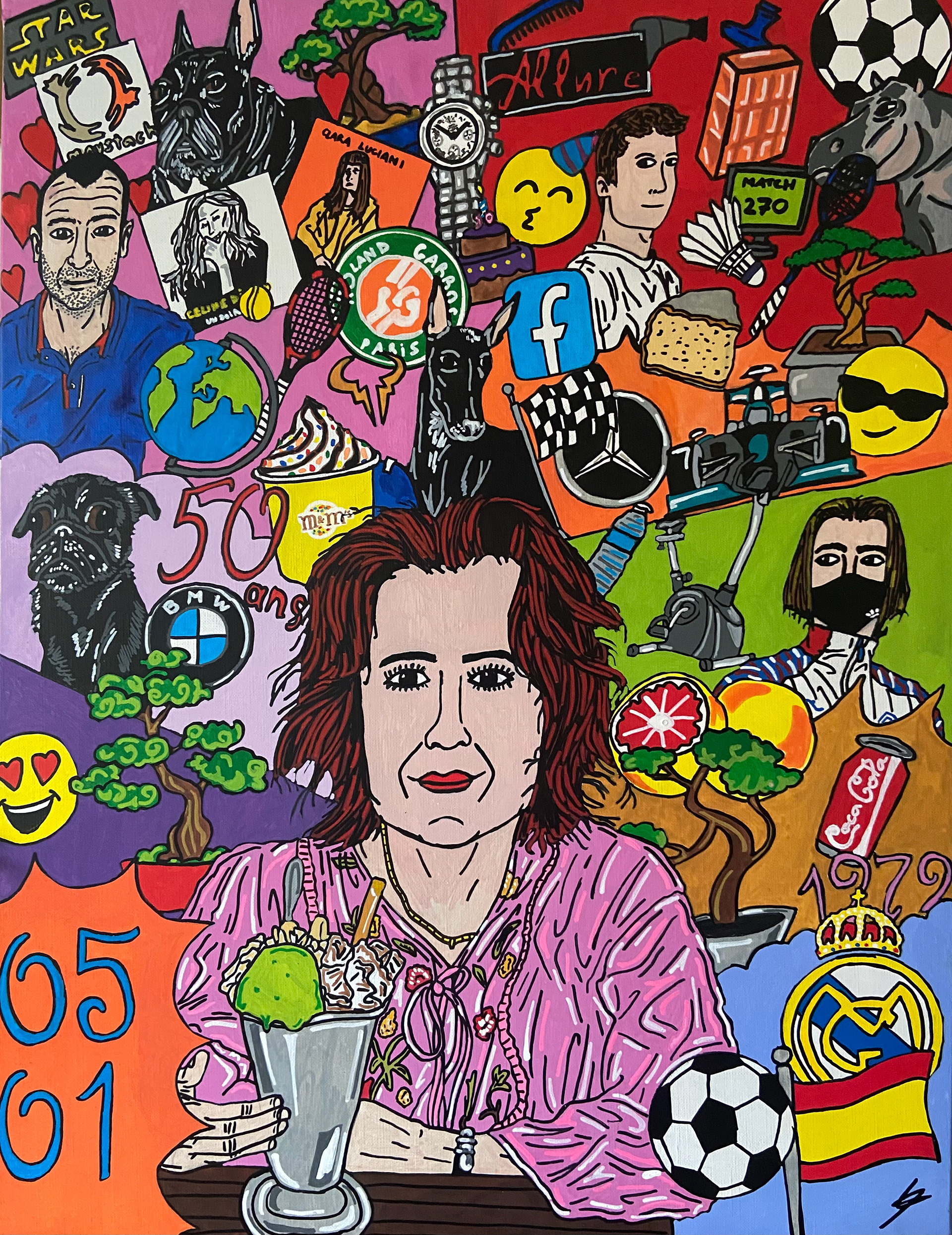 Maman, 50 ans! 65X50cm