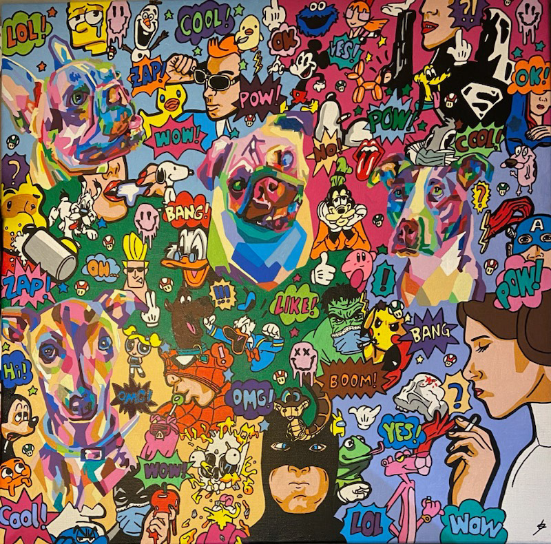 Dogs, 60X60 cm,  (disponible)