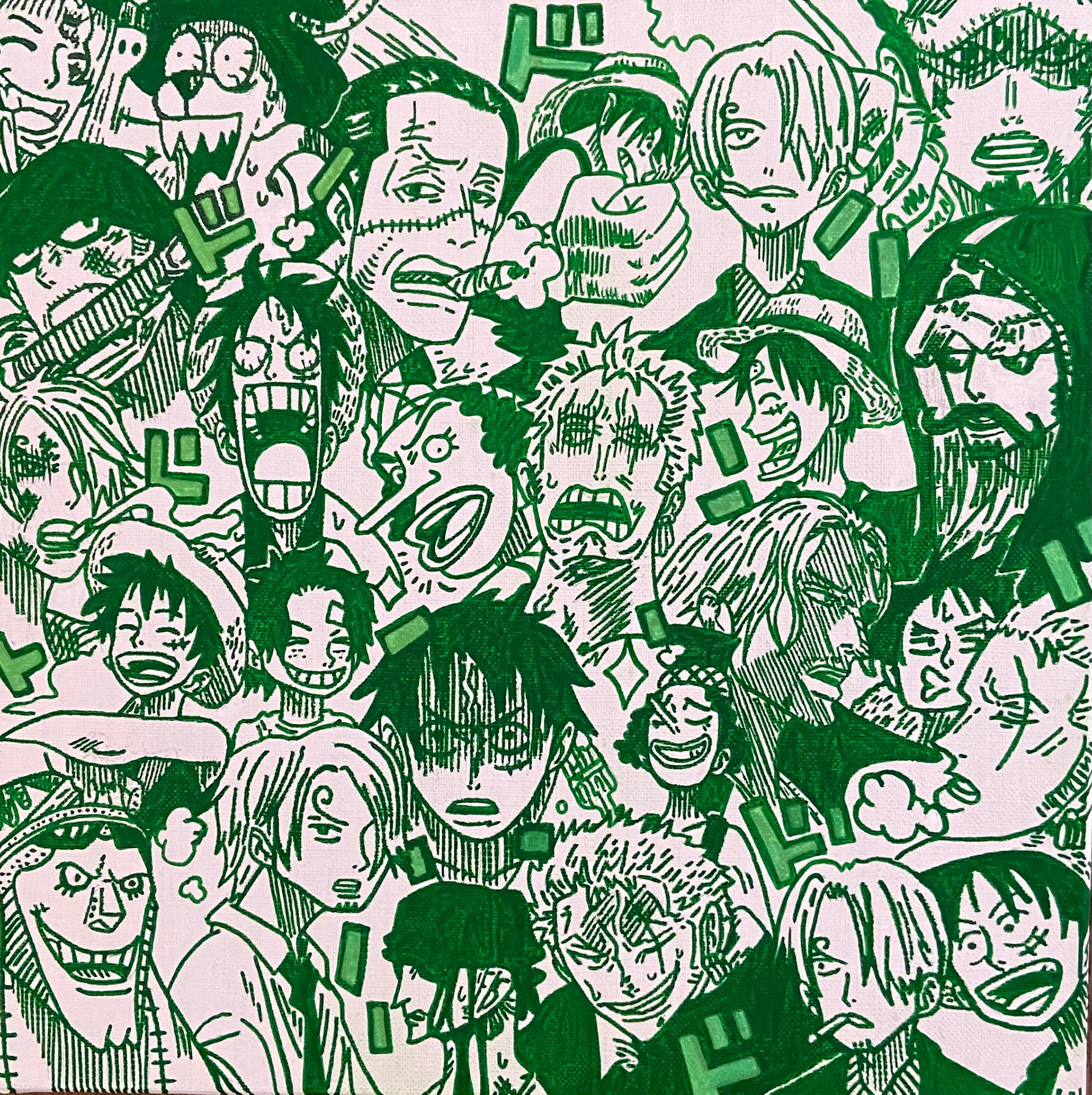 serie onepeace 30X30cm,  (disponible)