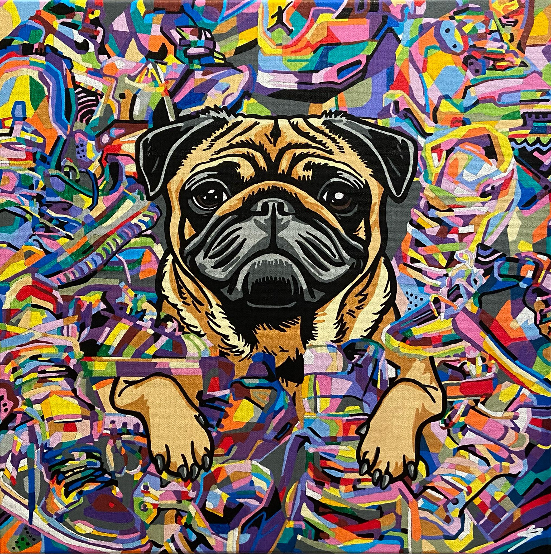 SNEAKER MANIA, 40X40cm, (disponible)