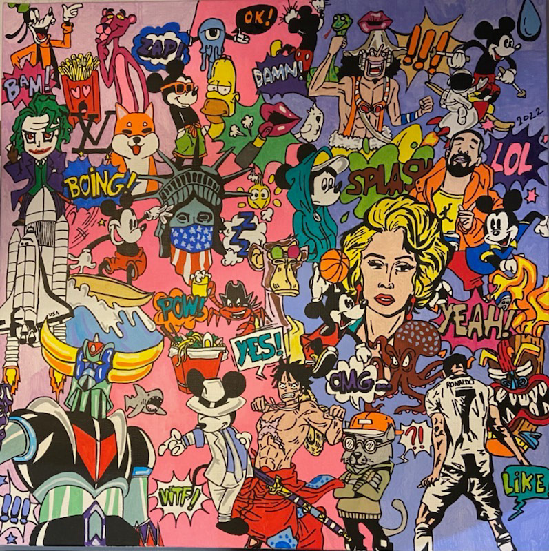 toile 50X50cm Mickey" 