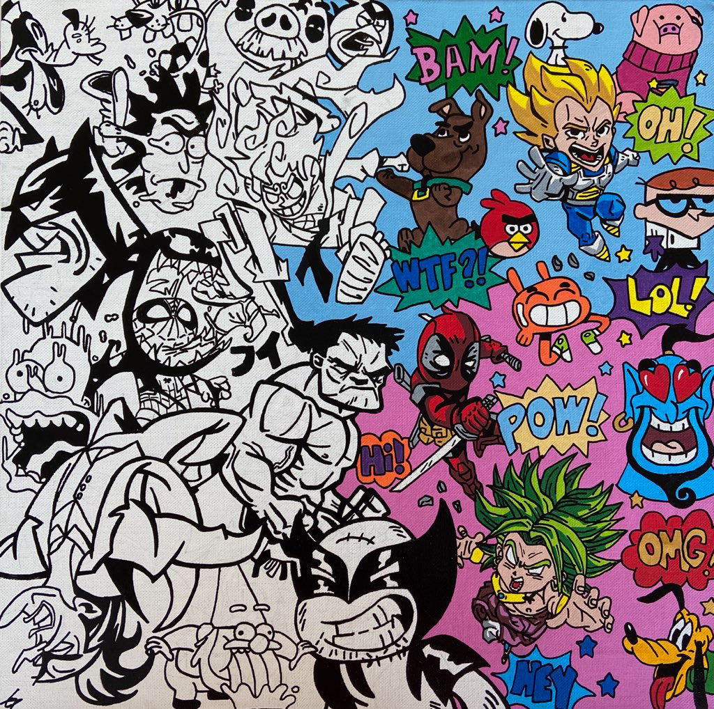 Virus, 40X40cm, (disponible)