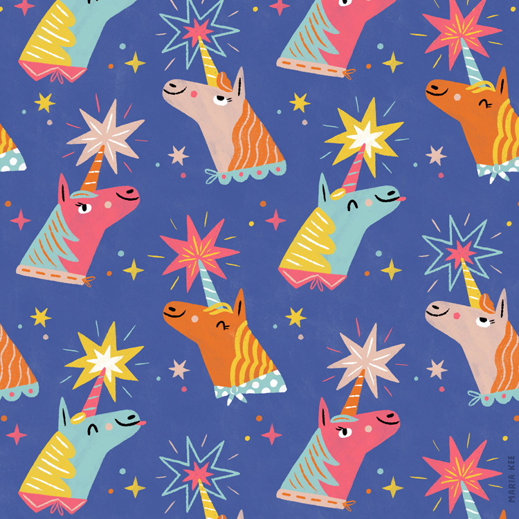 Unicorns & Stars pattern