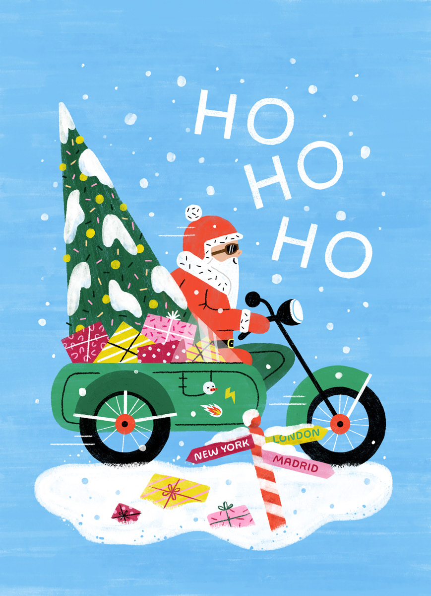 Biker Santa, Design House Greetings 