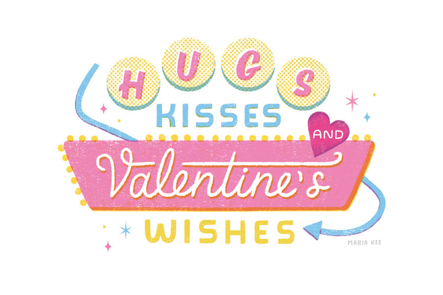 Valentine's Wishes lettering