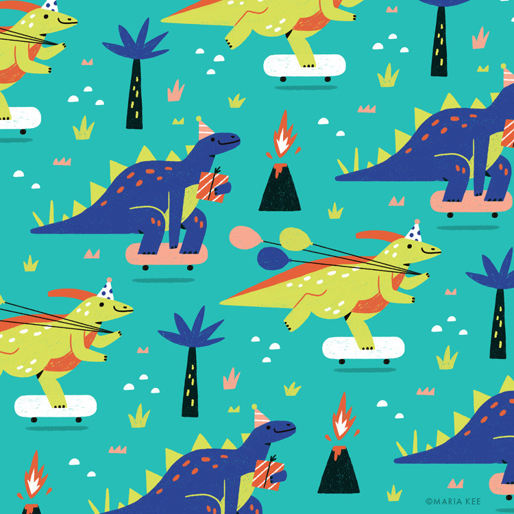 Birthday Dino Pattern