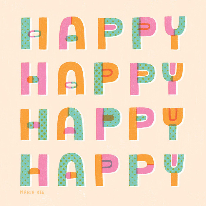 Happy Happy lettring