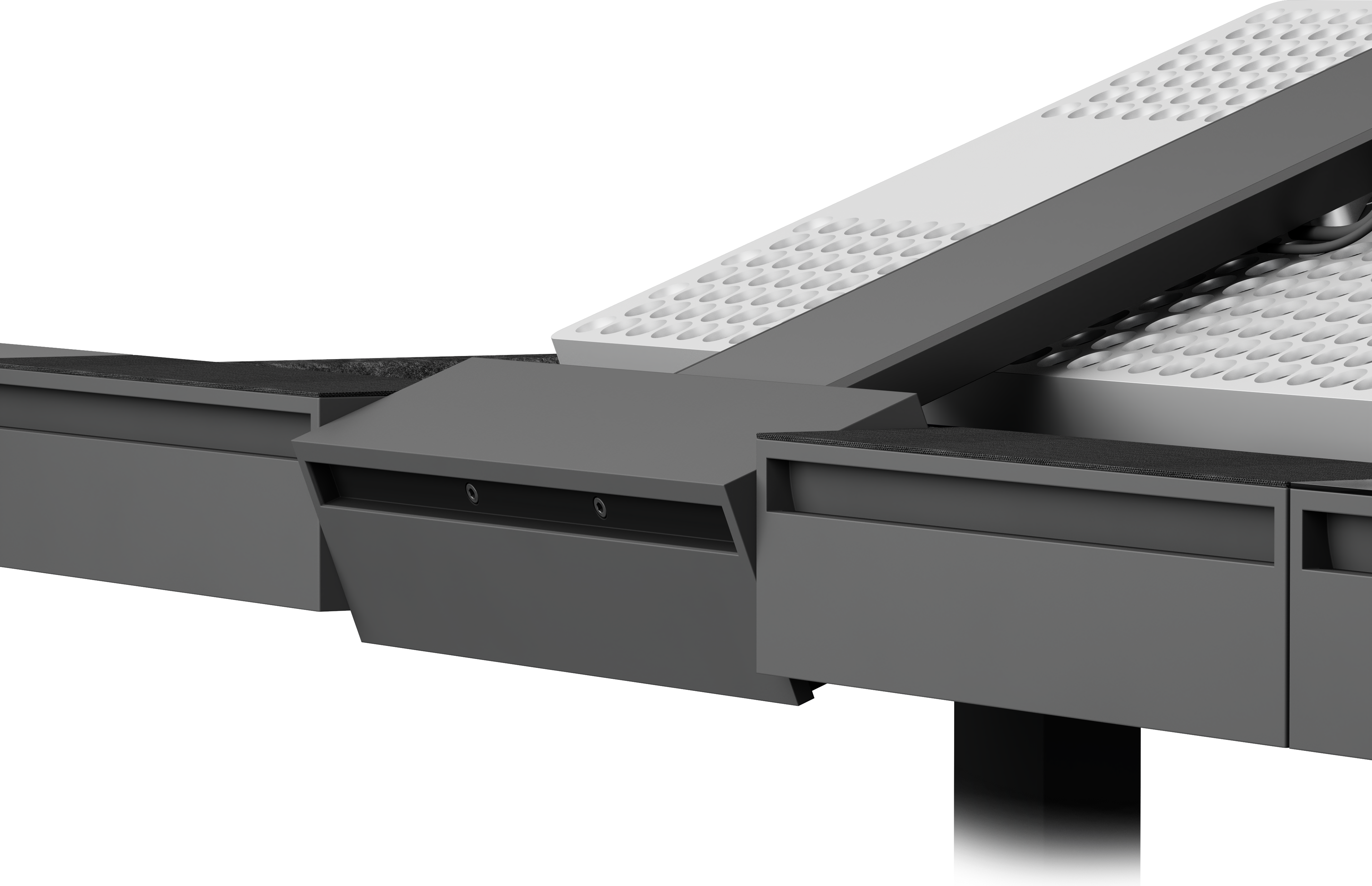 Einklappen des Monitorarmes