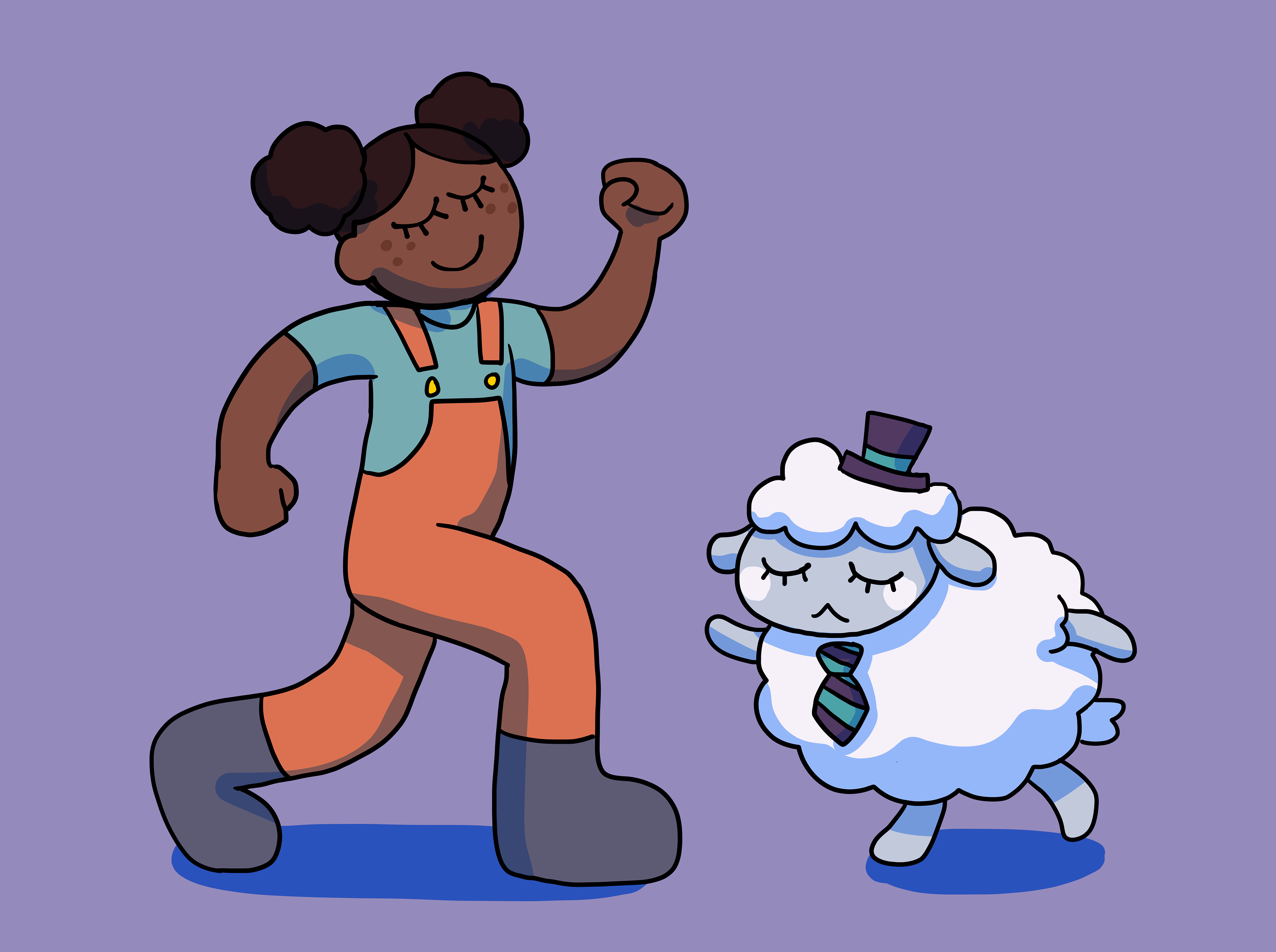 Concept art I drew before designs were finalized
