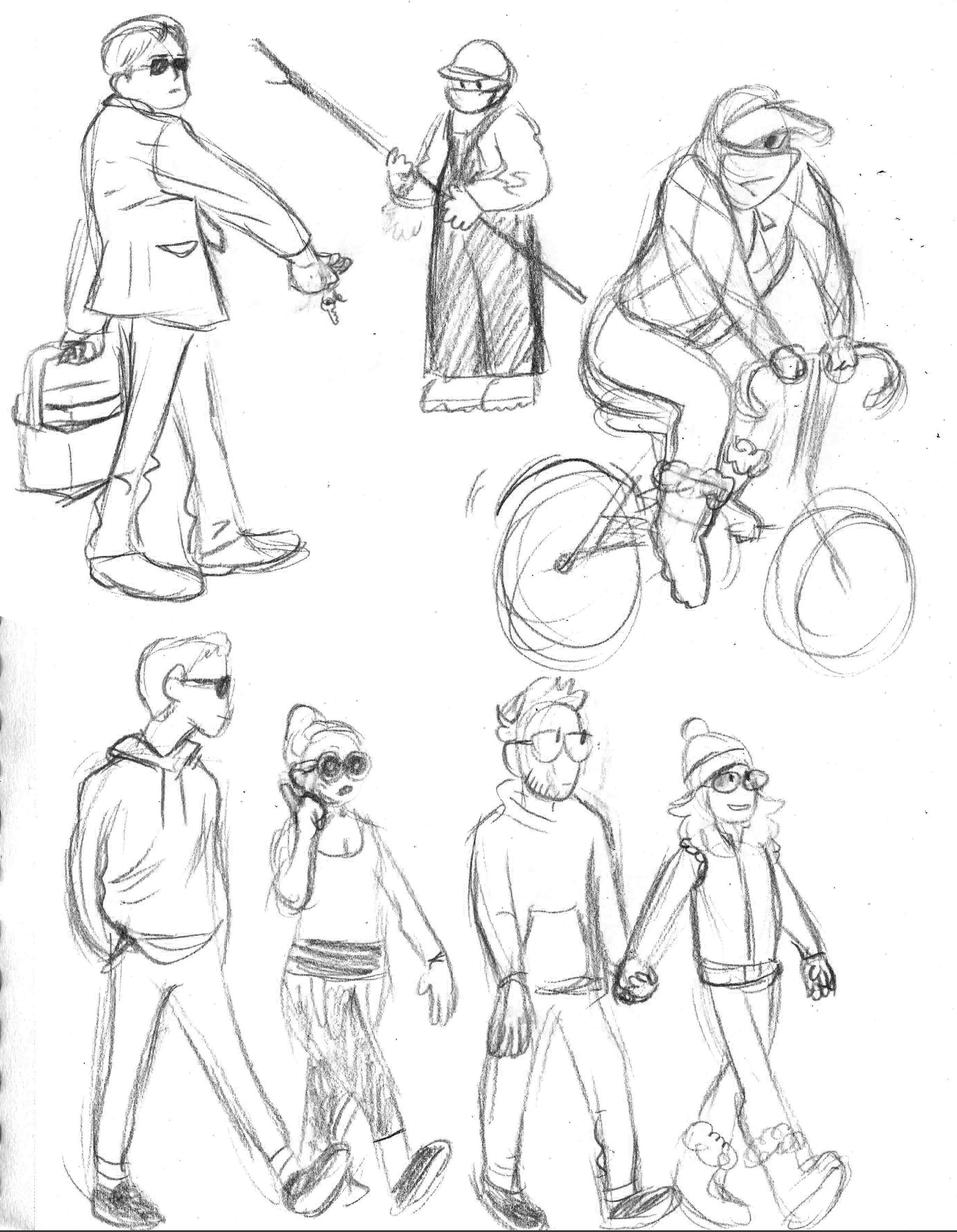 Real people observational sketches