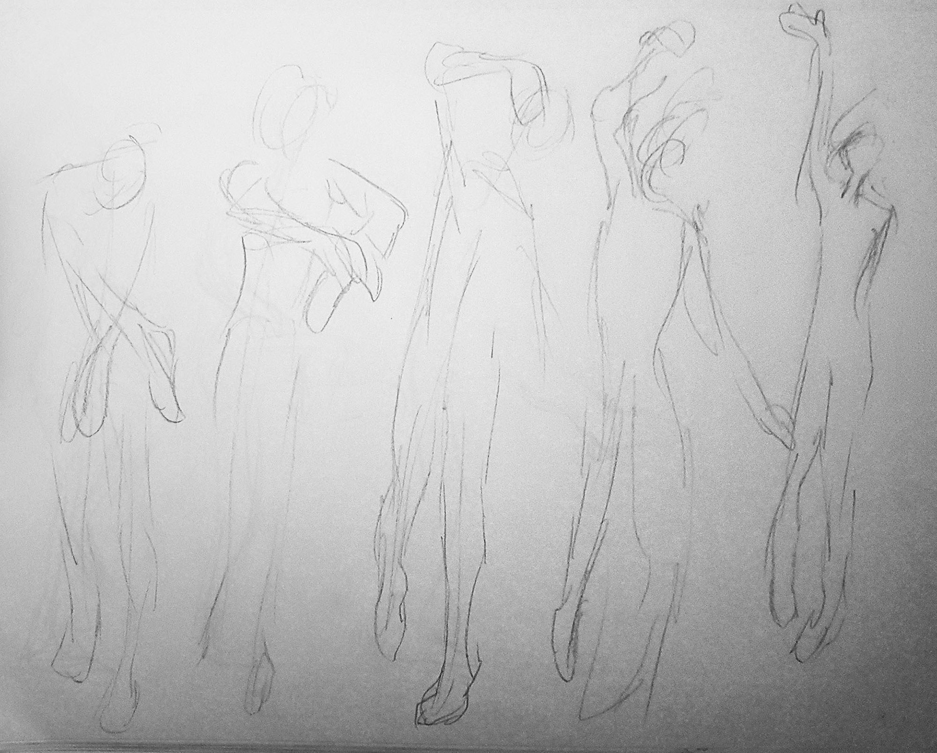 Quick figure drawings in motion