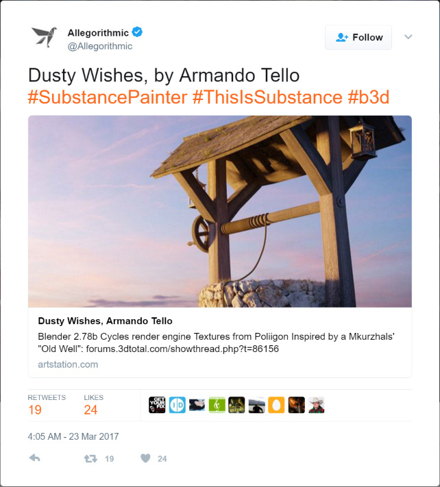 Allegorithmic's official Twitter feed