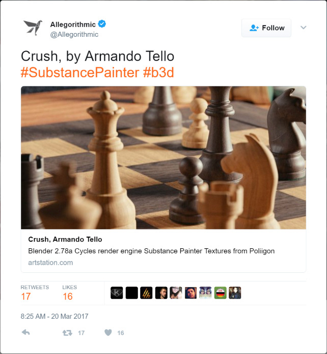 Allegorithmic's official Twitter feed