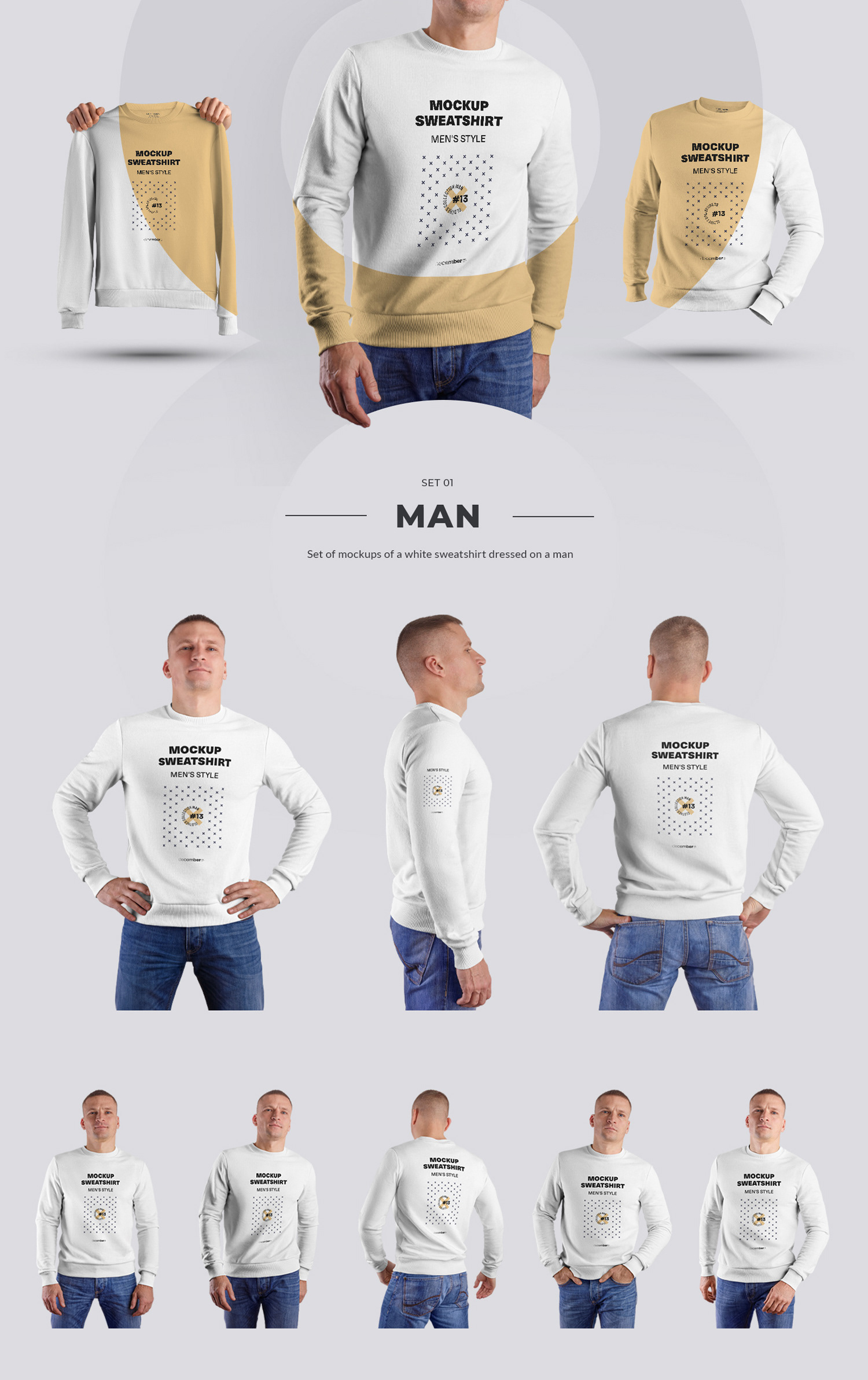 Creative Team December. dsgn - 24 Mockup Mens Sweatshirt (3 free
