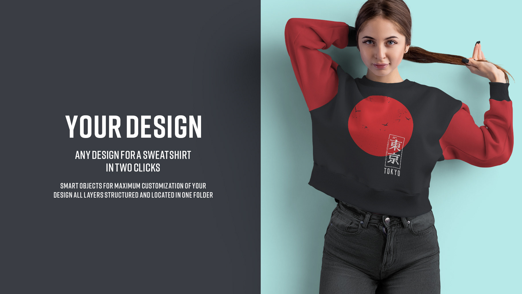 7 Mockups Woman Crop-Top Hoodie and Panties, Graphics