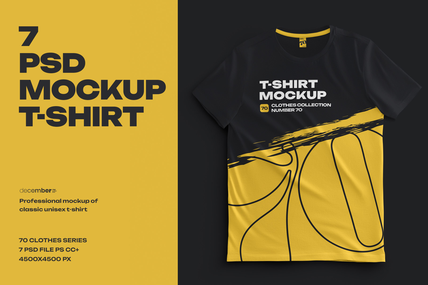 Creative Team December. dsgn - 7 Mockups Classic Unisex T-Shirt +1 FREE