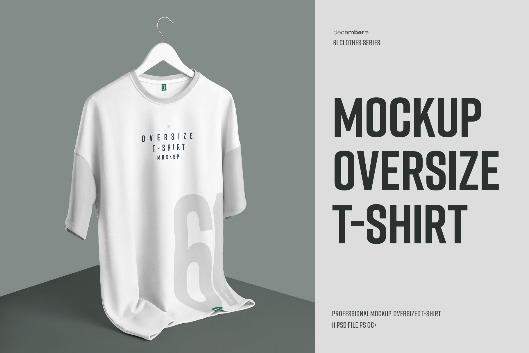 Creative Team December. dsgn - 11 Mockups Oversize T-shirt + 1 Free