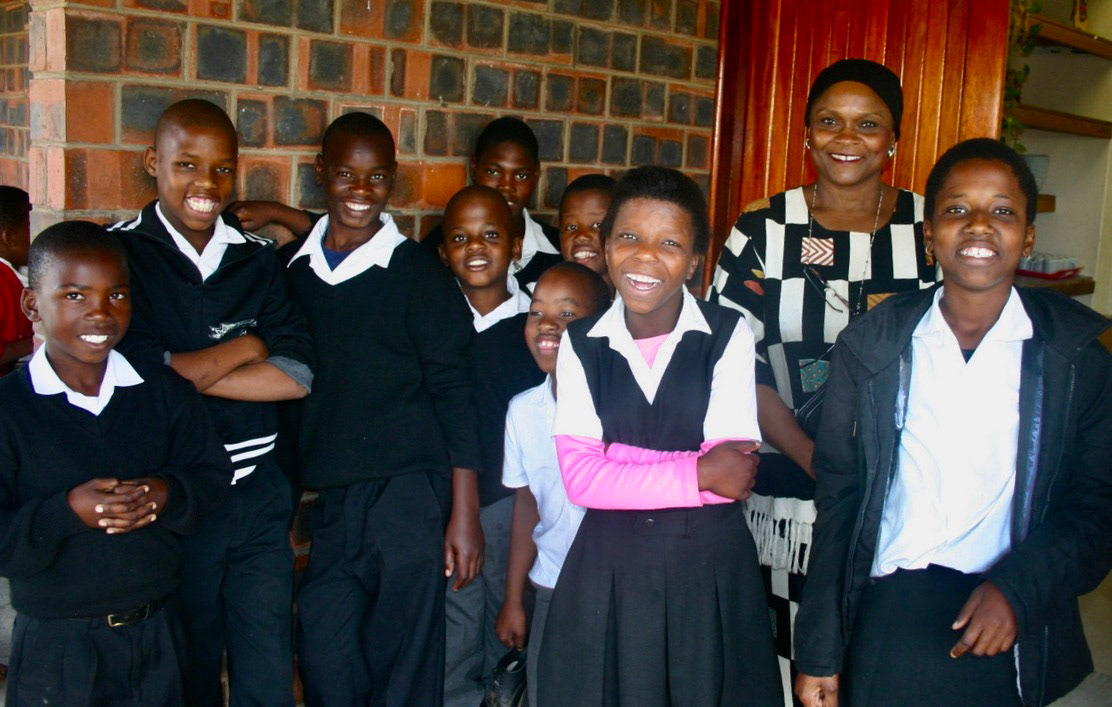 Maxine hanging with her new friends