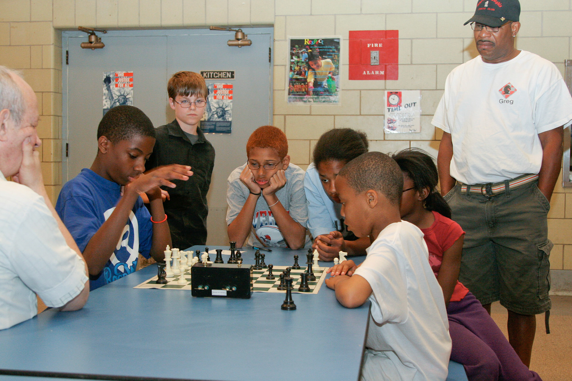 Shabazz Academy chess coaches and team