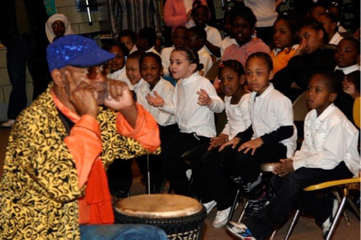 Lorenzo speaking to Shabazz Academy students