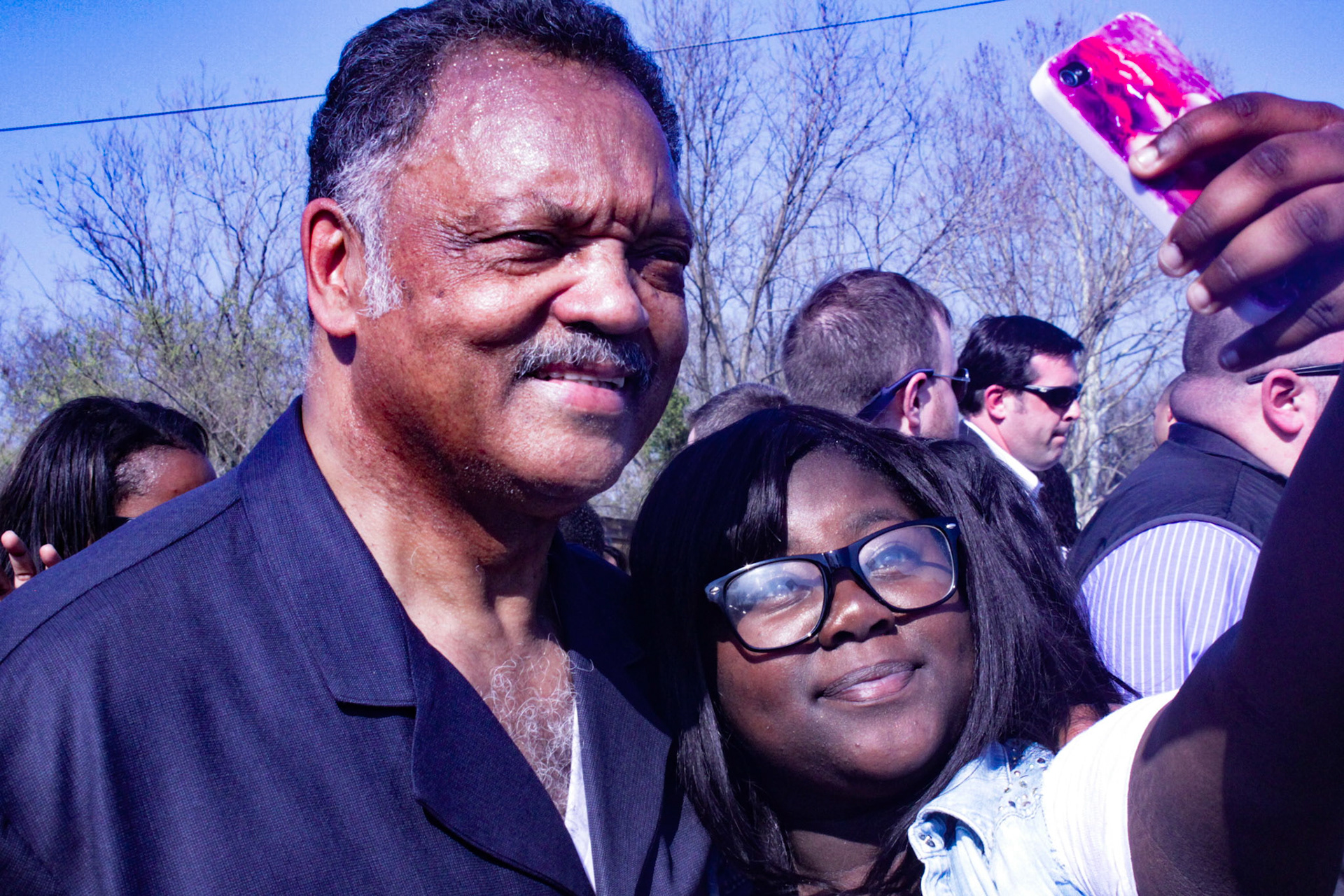 Jjesse Jackson With Admirer Taking Selfie: Selma, AL