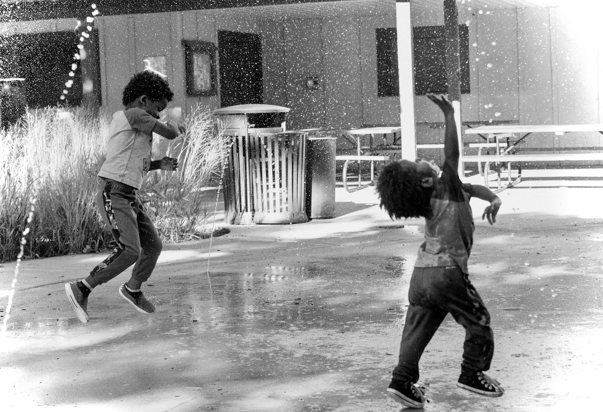 Grandsons Enjoying A Wet Day In The Park, Grand Rapids, MI