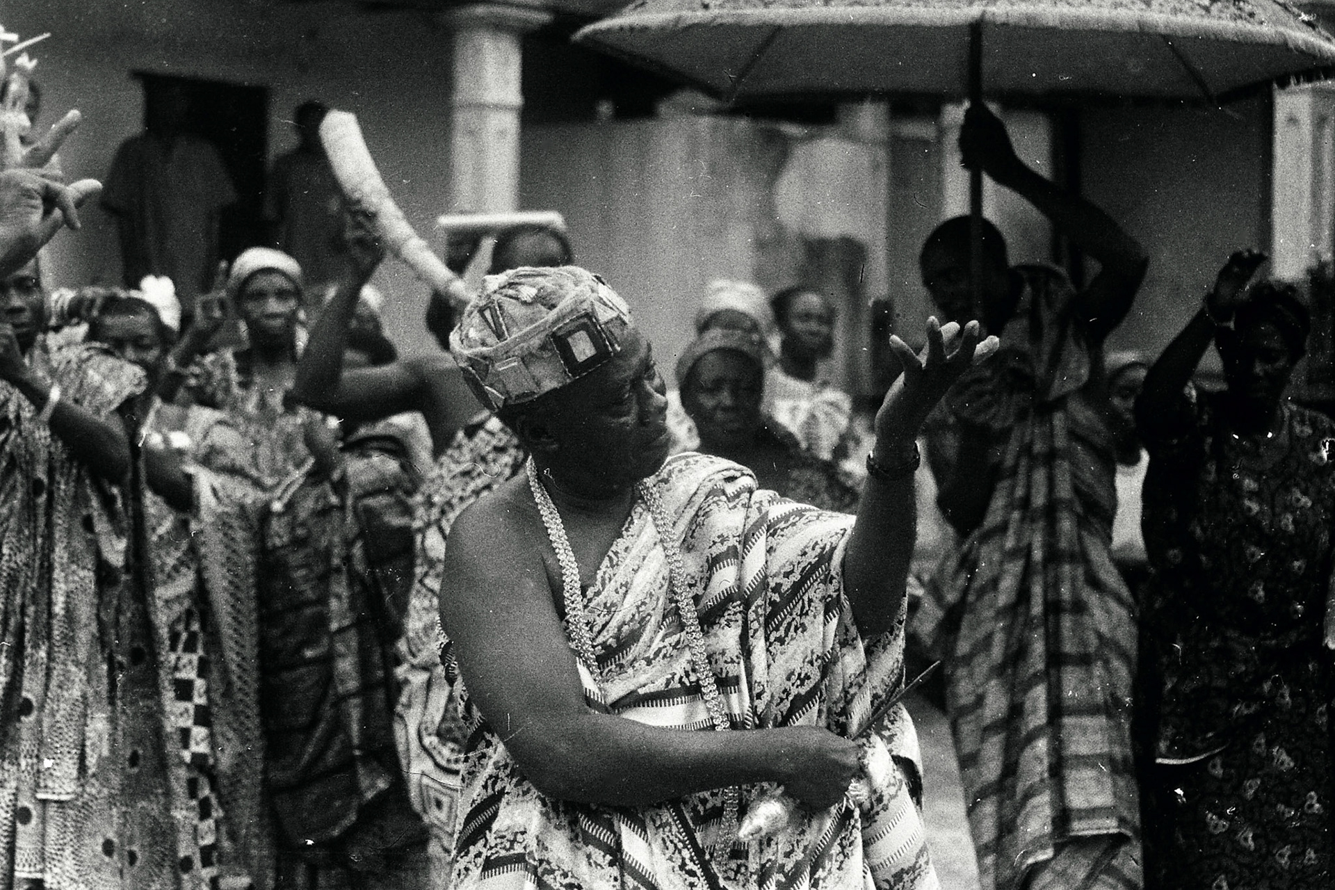 Celebrating a paramount chief, Auburi, Ghana, West Africa