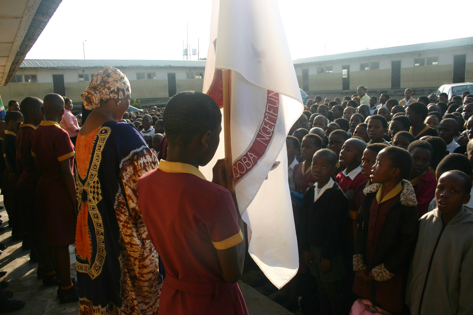 Maxine Greeting The Students