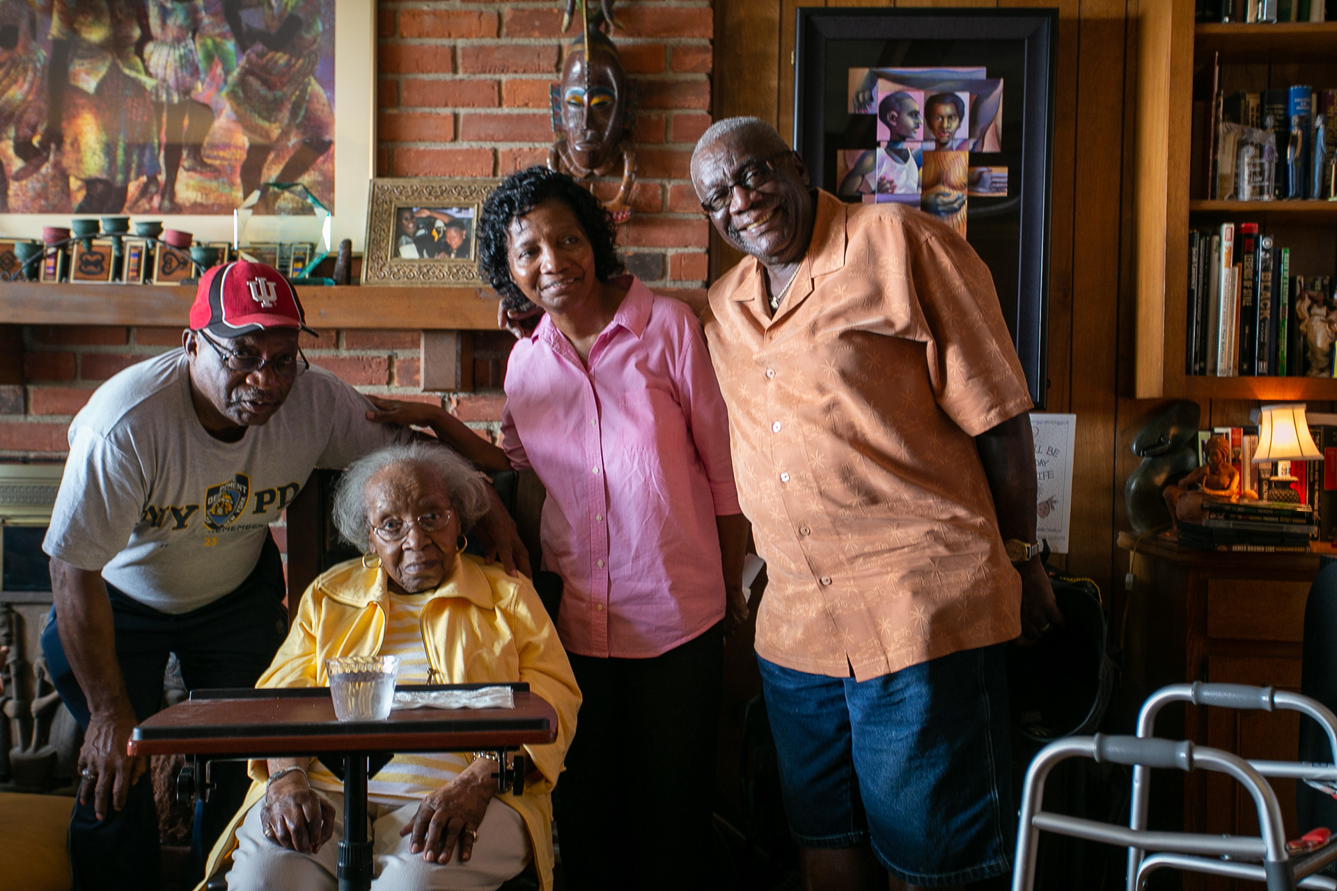 Jones siblings with aunt Essie, Lansing, Michigan