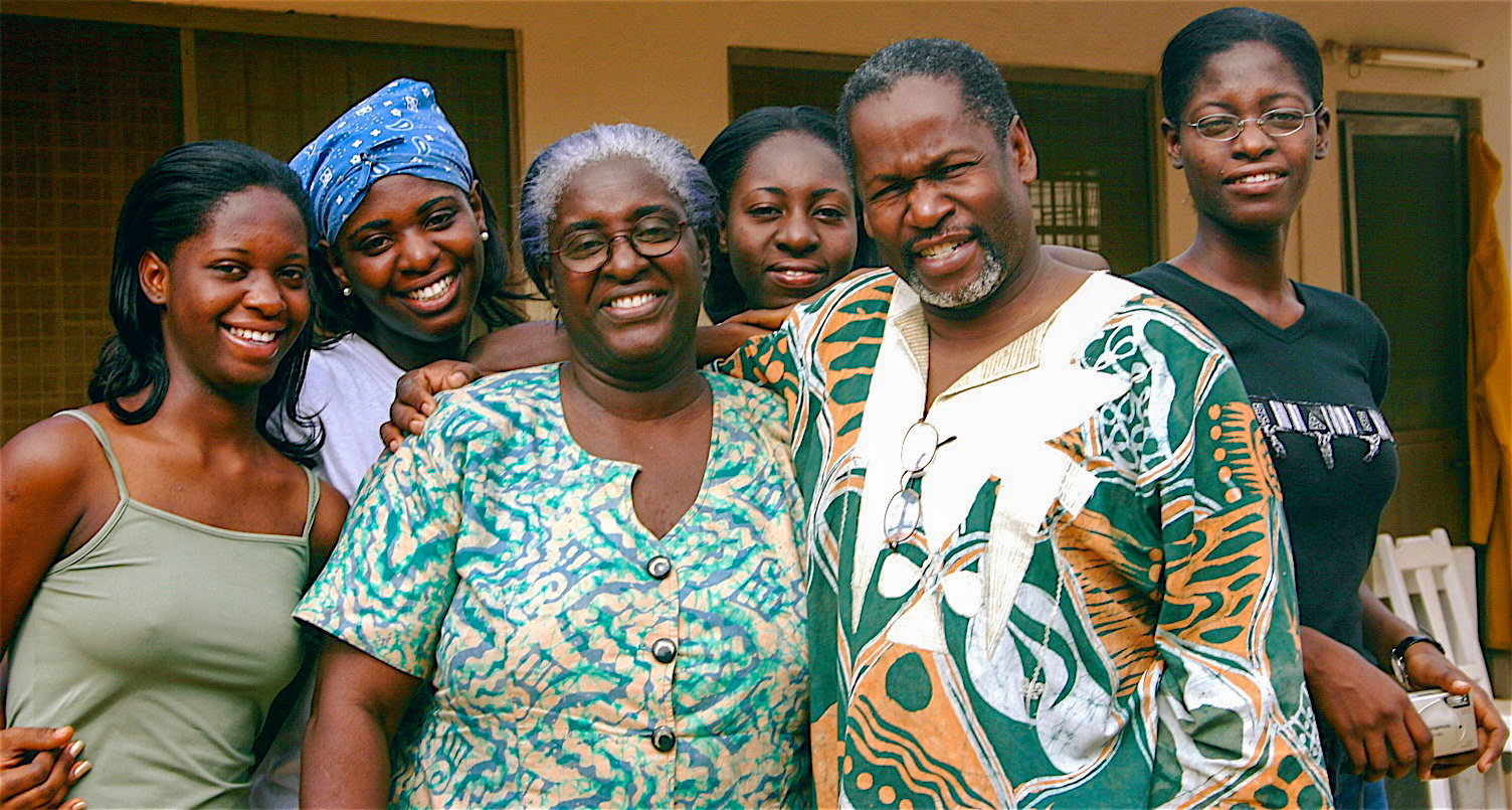 Eugene With Mrs. Adu & Daughters