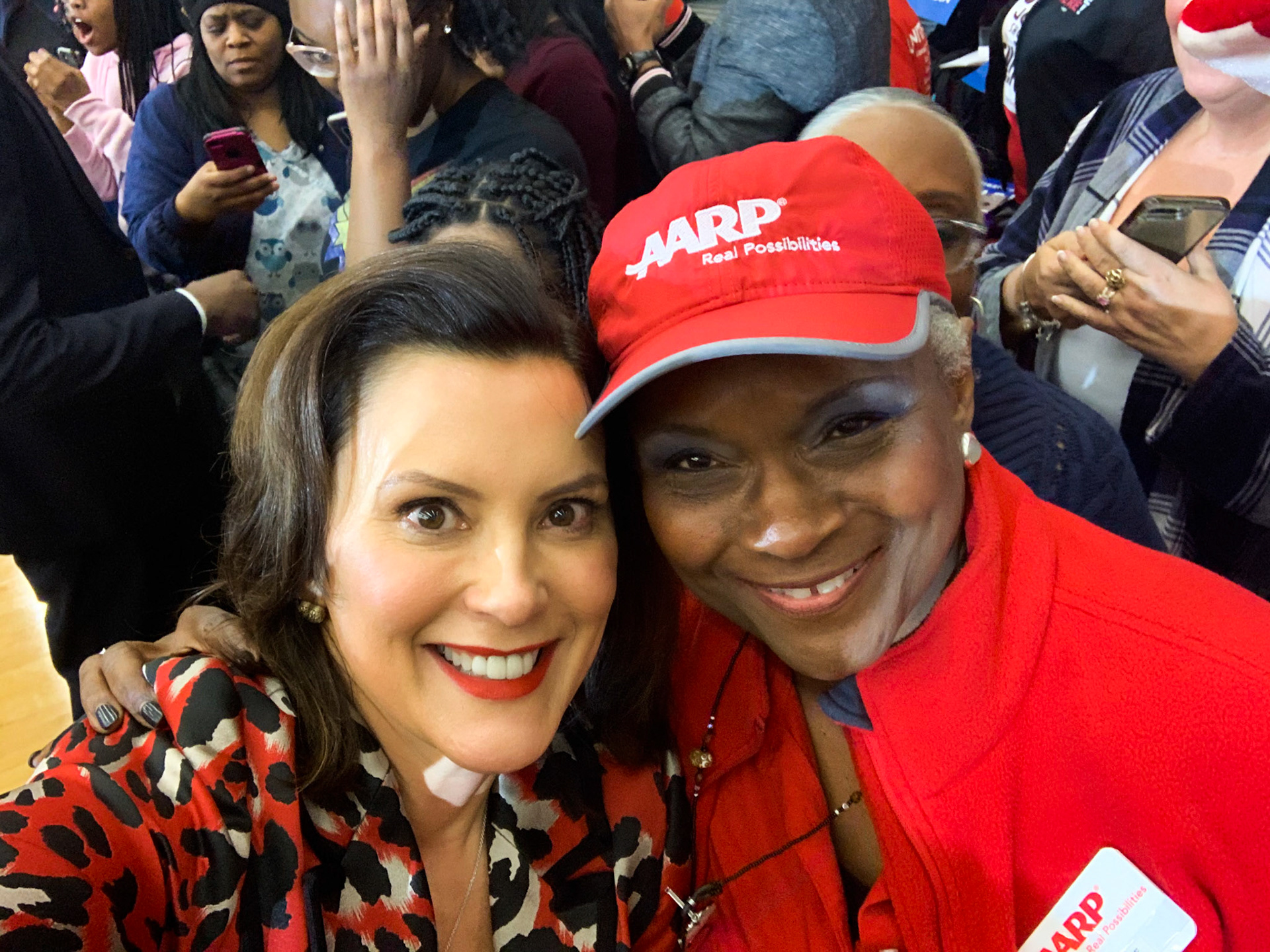 Maxine With Friend,  Michigan Governor, Gretchen  Whitmer 