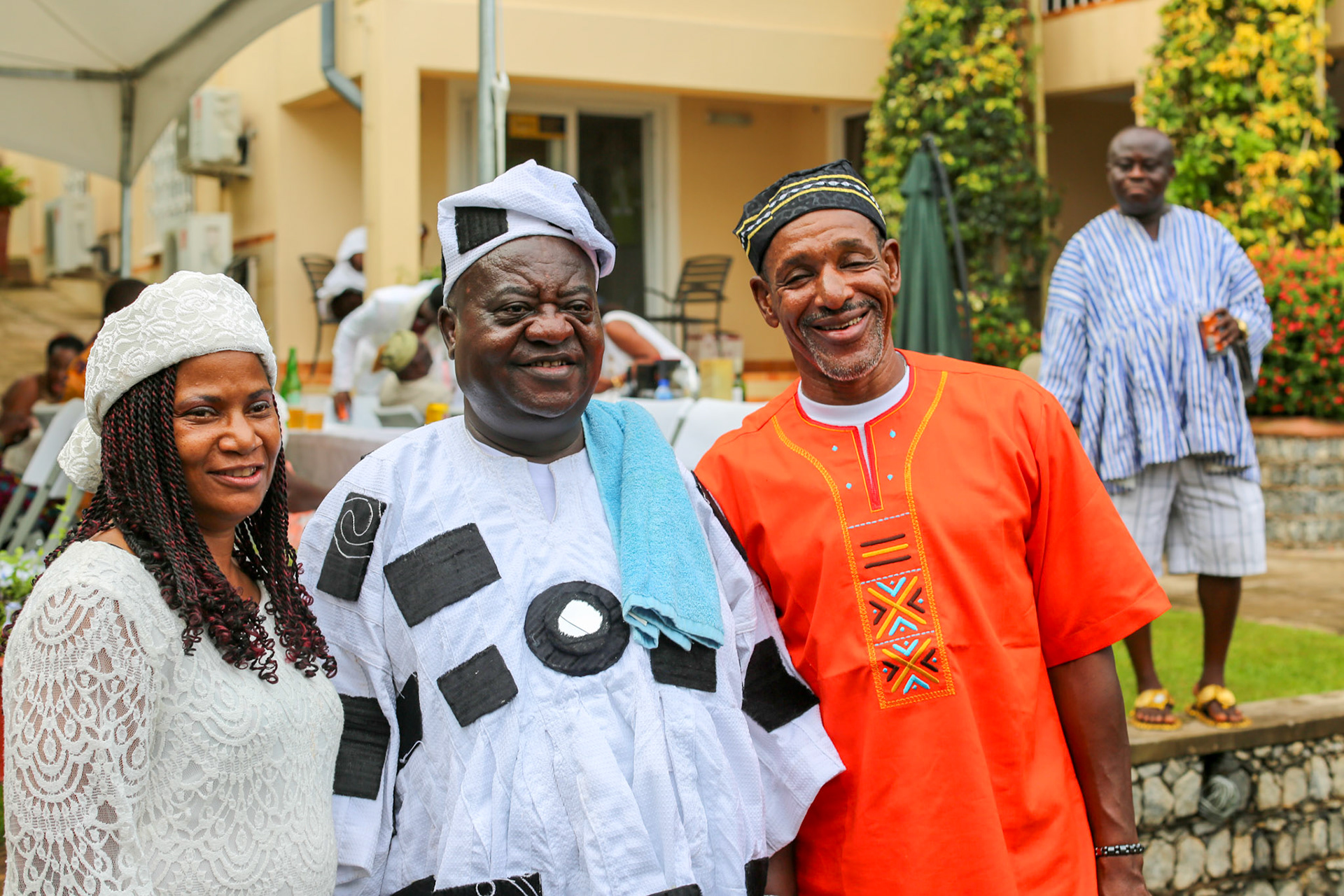 Chief John Kwesi With Miichigan guests, Ghana