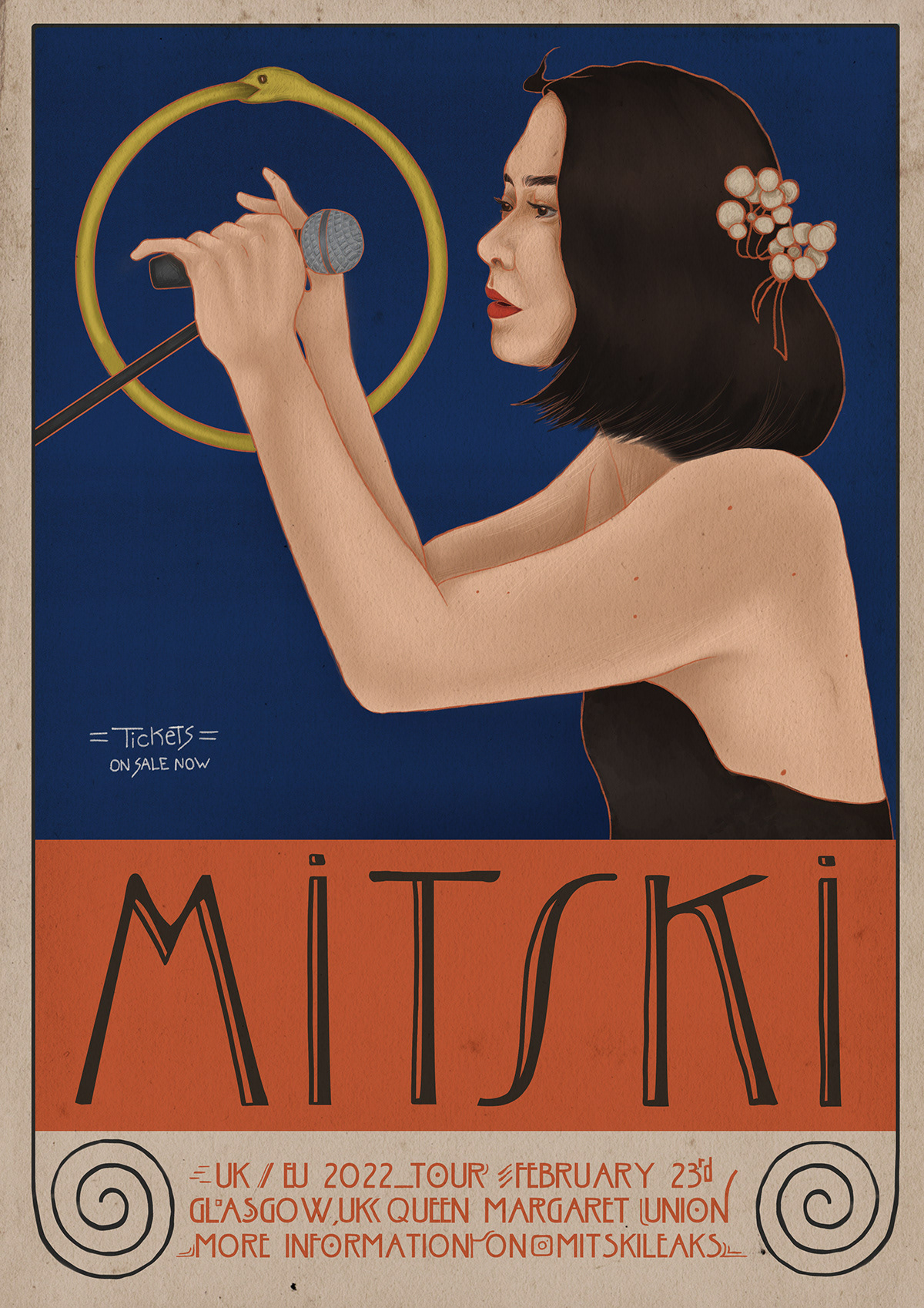 Art Noveau Inspired Concert Poster for Mitski