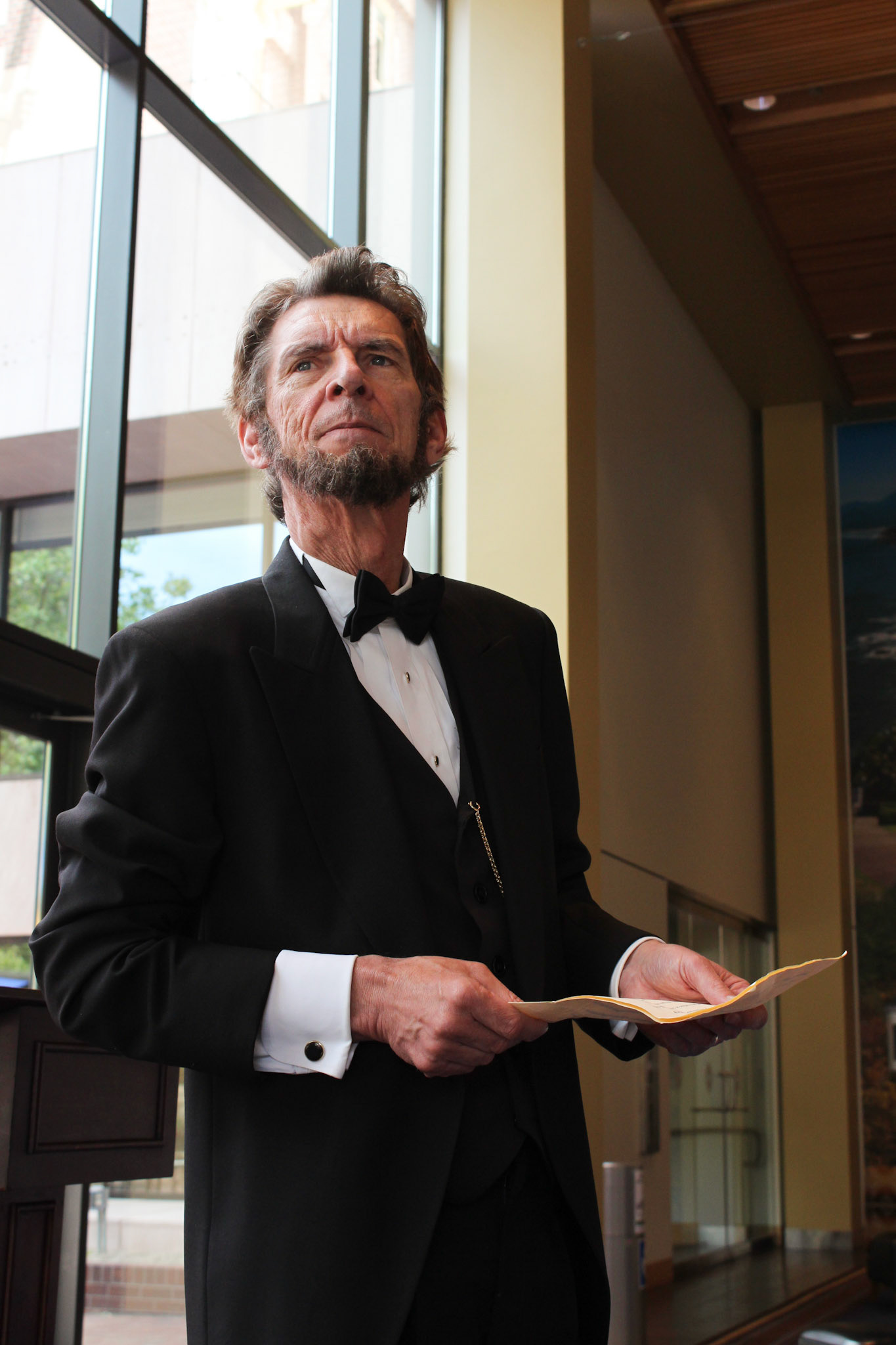 Steve Holgate as President Abraham Lincoln.