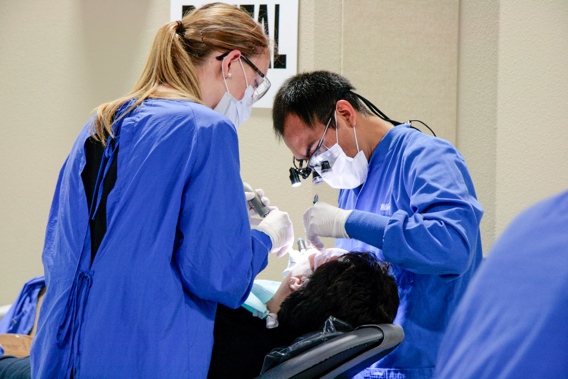 Pacific University dentists in training.