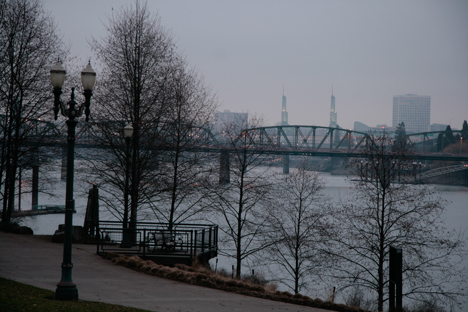 Portland at twilight.