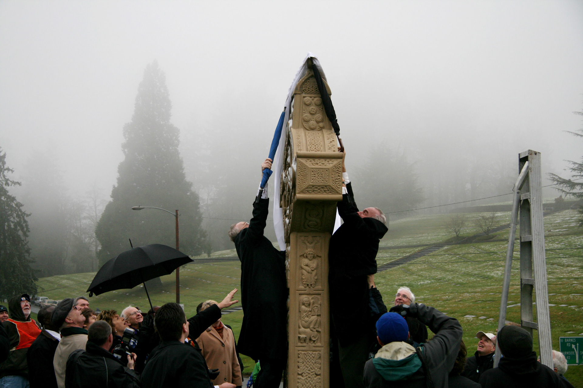 Irish Cross dedication with President Mary McAleese in Portland.