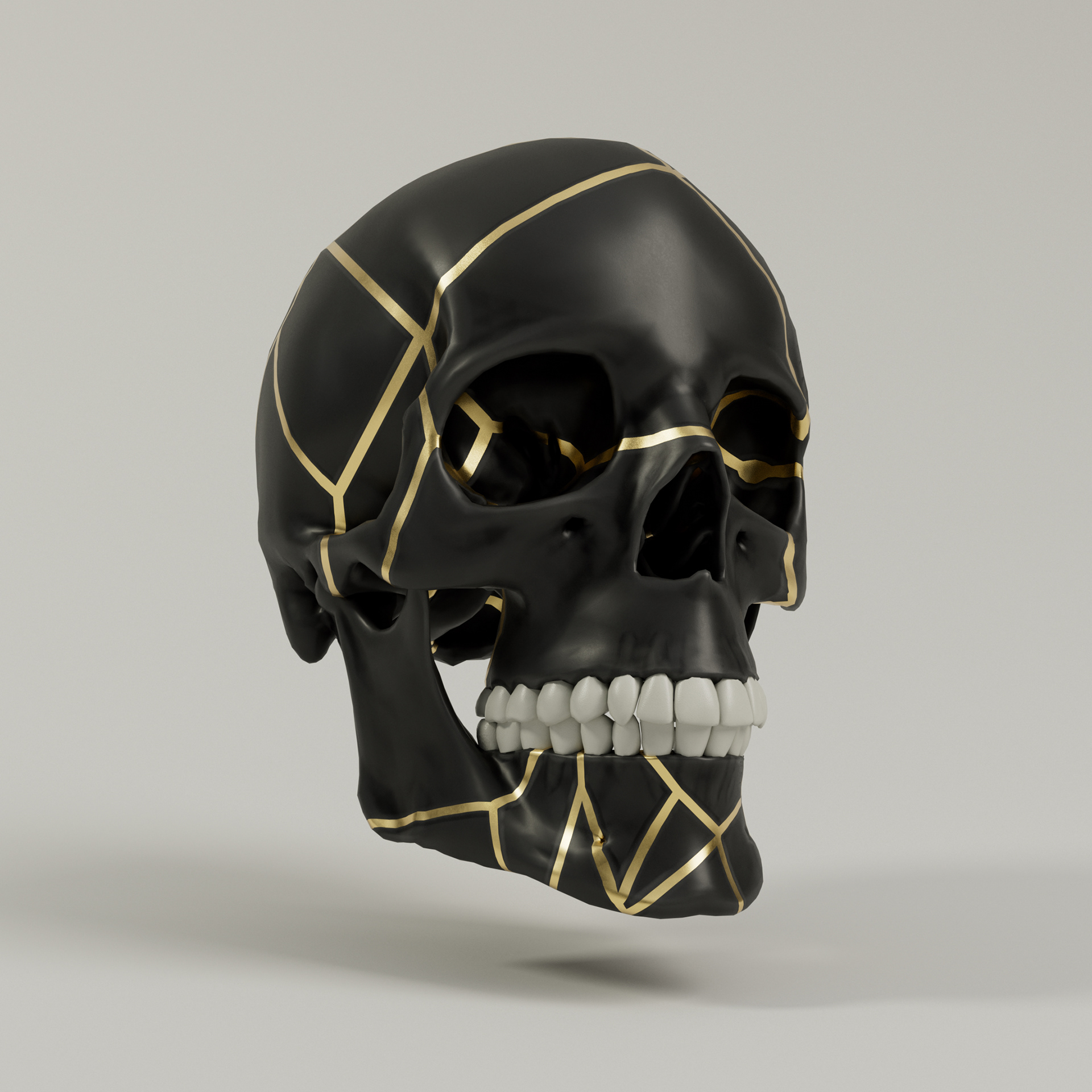 Kintsugi Skull