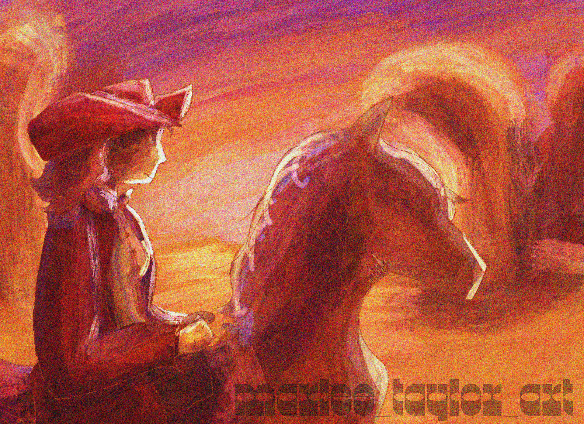 Cowgirl on her horse